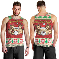 Poland Christmas Men Tank Top Pierogi Mascot Santa Claus Wesołych Swiat - Wonder Print Shop