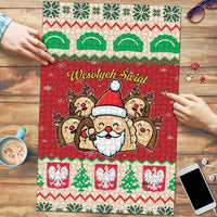 Poland Christmas Puzzle Pierogi Mascot Santa Claus Wesołych Swiat - Wonder Print Shop