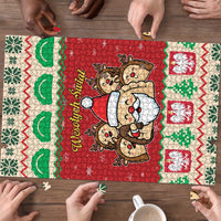 Poland Christmas Puzzle Pierogi Mascot Santa Claus Wesołych Swiat - Wonder Print Shop