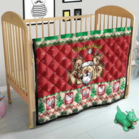 Poland Christmas Quilt Pierogi Mascot Santa Claus Wesołych Swiat - Wonder Print Shop