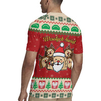 Poland Christmas Rugby Jersey Pierogi Mascot Santa Claus Wesołych Swiat - Wonder Print Shop