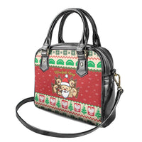 Poland Christmas Shoulder Handbag Pierogi Mascot Santa Claus Wesołych Swiat - Wonder Print Shop