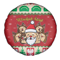Poland Christmas Spare Tire Cover Pierogi Mascot Santa Claus Wesołych Swiat - Wonder Print Shop