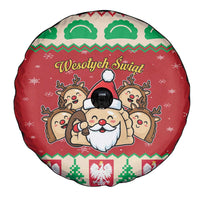 Poland Christmas Spare Tire Cover Pierogi Mascot Santa Claus Wesołych Swiat - Wonder Print Shop