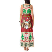 Poland Christmas Tank Maxi Dress Pierogi Mascot Santa Claus Wesołych Swiat - Wonder Print Shop