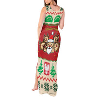 Poland Christmas Tank Maxi Dress Pierogi Mascot Santa Claus Wesołych Swiat - Wonder Print Shop