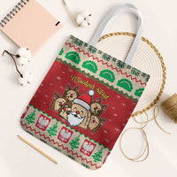 Poland Christmas Tote Bag Pierogi Mascot Santa Claus Wesołych Swiat - Wonder Print Shop
