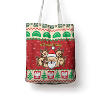 Poland Christmas Tote Bag Pierogi Mascot Santa Claus Wesołych Swiat - Wonder Print Shop