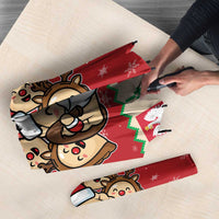 Poland Christmas Umbrella Pierogi Mascot Santa Claus Wesołych Swiat - Wonder Print Shop