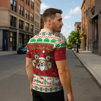 Poland Christmas Zipper Polo Shirt Pierogi Mascot Santa Claus Wesołych Swiat - Wonder Print Shop