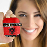 Personalized Albania Christmas Eagle AirPods Case The Double-headed Eagle - Wonder Print Shop