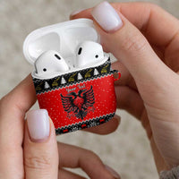 Personalized Albania Christmas Eagle AirPods Case The Double-headed Eagle - Wonder Print Shop