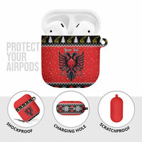 Personalized Albania Christmas Eagle AirPods Case The Double-headed Eagle - Wonder Print Shop