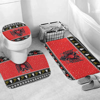 Personalized Albania Christmas Eagle Bathroom Set The Double-headed Eagle - Wonder Print Shop