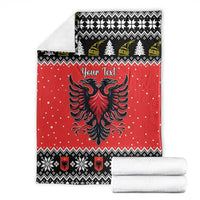 Personalized Albania Christmas Eagle Blanket The Double-headed Eagle - Wonder Print Shop