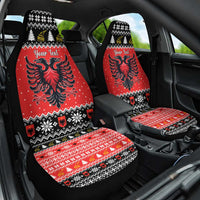 Personalized Albania Christmas Eagle Car Seat Cover The Double-headed Eagle - Wonder Print Shop