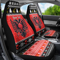 Personalized Albania Christmas Eagle Car Seat Cover The Double-headed Eagle - Wonder Print Shop