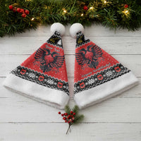 Personalized Albania Christmas Eagle Christmas Santa Hat The Double-headed Eagle - Wonder Print Shop