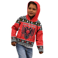 Personalized Albania Christmas Eagle Kid Hoodie The Double-headed Eagle - Wonder Print Shop