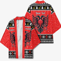 Personalized Albania Christmas Eagle Kimono The Double-headed Eagle - Wonder Print Shop
