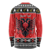 Personalized Albania Christmas Eagle Long Sleeve Shirt The Double-headed Eagle - Wonder Print Shop