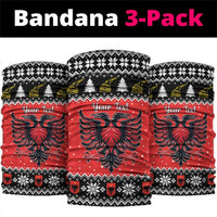 Personalized Albania Christmas Eagle Neck Gaiter The Double-headed Eagle - Wonder Print Shop