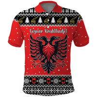 Personalized Albania Christmas Eagle Polo Shirt The Double-headed Eagle - Wonder Print Shop
