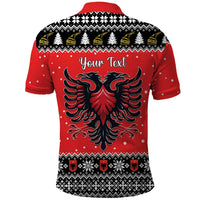 Personalized Albania Christmas Eagle Polo Shirt The Double-headed Eagle - Wonder Print Shop