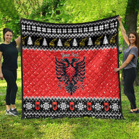Personalized Albania Christmas Eagle Quilt The Double-headed Eagle - Wonder Print Shop