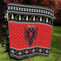 Personalized Albania Christmas Eagle Quilt The Double-headed Eagle - Wonder Print Shop