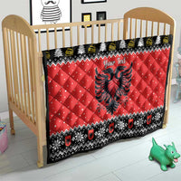 Personalized Albania Christmas Eagle Quilt The Double-headed Eagle - Wonder Print Shop