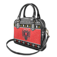 Personalized Albania Christmas Eagle Shoulder Handbag The Double-headed Eagle - Wonder Print Shop