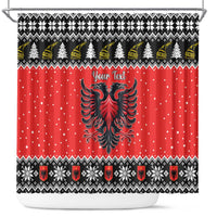 Personalized Albania Christmas Eagle Shower Curtain The Double-headed Eagle - Wonder Print Shop