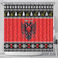 Personalized Albania Christmas Eagle Shower Curtain The Double-headed Eagle - Wonder Print Shop