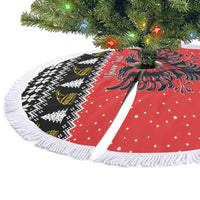 Personalized Albania Christmas Eagle Tree Skirt The Double-headed Eagle - Wonder Print Shop