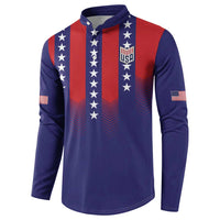 Custom World Soccer 2026 USA Button Sweatshirt Stars, Stripes and Glory - Wonder Print Shop