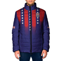 Custom World Soccer 2026 USA Padded Jacket Stars, Stripes and Glory - Wonder Print Shop
