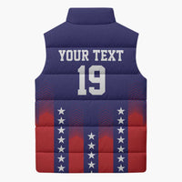 Custom World Soccer 2026 USA Sleeveless Puffer Jacket Stars, Stripes and Glory - Wonder Print Shop