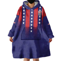 Custom World Soccer 2026 USA Wearable Blanket Hoodie Stars, Stripes and Glory - Wonder Print Shop