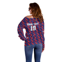 Custom World Soccer 2026 USA Off Shoulder Sweater Road To Glory Bring It Home - Wonder Print Shop