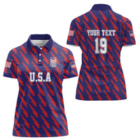 Custom World Soccer 2026 USA Women Polo Shirt Road To Glory Bring It Home - Wonder Print Shop