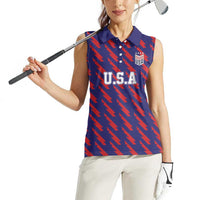 Custom World Soccer 2026 USA Women Sleeveless Polo Shirt Road To Glory Bring It Home - Wonder Print Shop