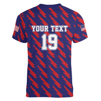 Custom World Soccer 2026 USA Women V-Neck T-Shirt Road To Glory Bring It Home - Wonder Print Shop