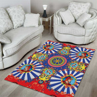 Sicily Italy Carretto Siciliano Area Rug Sicilian Cart Floral Patterns