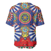 Sicily Italy Carretto Siciliano Baseball Jersey Sicilian Cart Floral Patterns