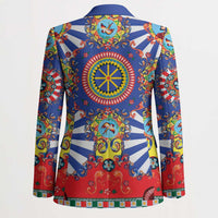 Sicily Italy Carretto Siciliano Blazer Sicilian Cart Floral Patterns