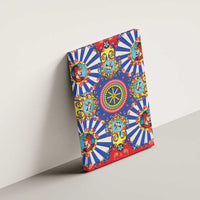 Sicily Italy Carretto Siciliano Canvas Wall Art Sicilian Cart Floral Patterns