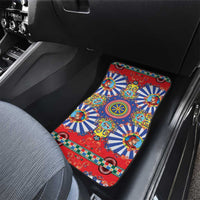 Sicily Italy Carretto Siciliano Car Mats Sicilian Cart Floral Patterns