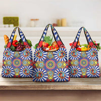 Sicily Italy Carretto Siciliano Grocery Bag Sicilian Cart Floral Patterns