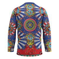 Sicily Italy Carretto Siciliano Hockey Jersey Sicilian Cart Floral Patterns